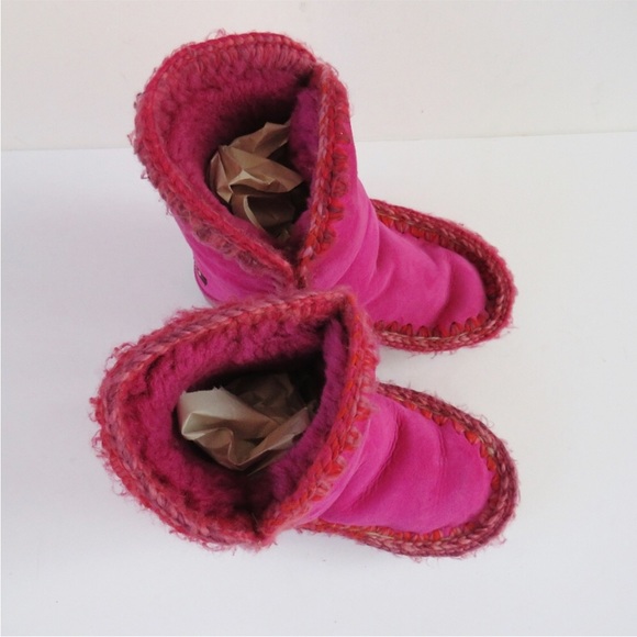 MOU Cyclamen Fuchsia Hot Pink Eskimo Boots - Picture 9 of 10